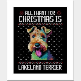 All I Want for Christmas is Lakeland Terrier - Christmas Gift for Dog Lover Posters and Art
